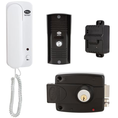 Cerradura Eléctrica 3010 LED Premium Transf.+Citófono-0