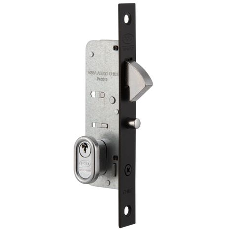 Cerradura Embutida POLI Puerta Corredera Negra-0