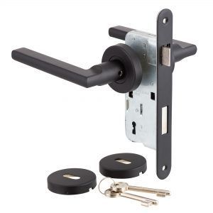 Cerradura Embutida Milano B40 Dormitorio Negro-3