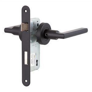 Cerradura Embutida Milano B40 Dormitorio Negro-2