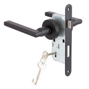 Cerradura Embutida Milano B40 Dormitorio Negro-4