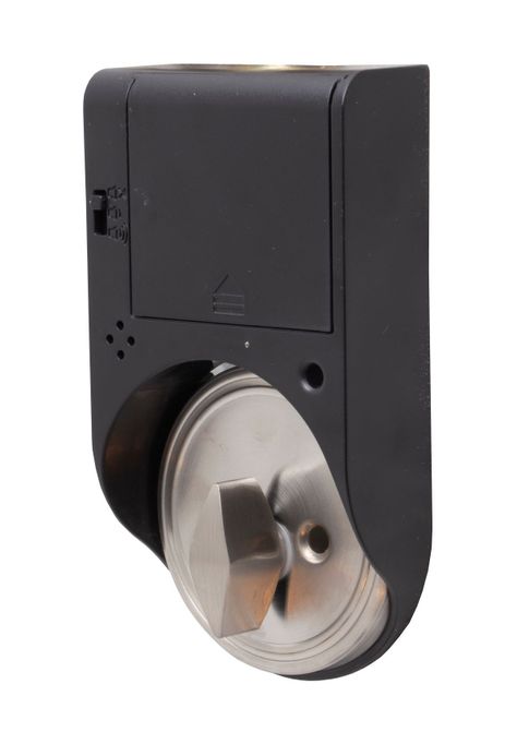 Cerrojo Poli Sensor100 Llave/Perilla con Alarma inoxidable-3