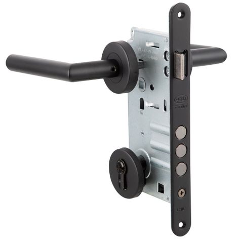Cerradura Embutida POLI Toscana Black B60 Oficina-1