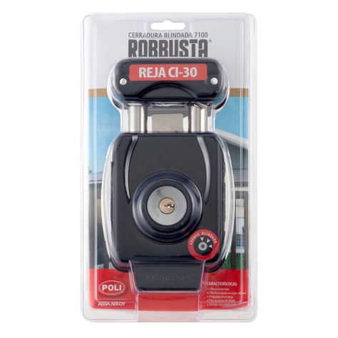 Cerradura Sobreponer Poli Robbusta 7100 B60 con Caja Reja-7
