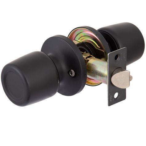 Cerradura Tubular Pomo 8000 Antibacterial Libre Paso Negro-0