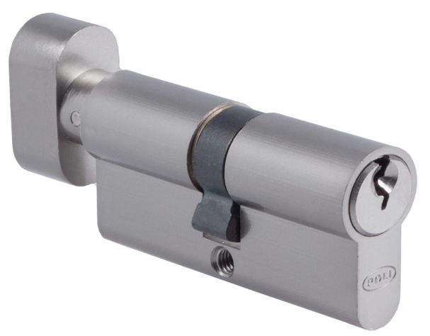 Cilindro Euro 70mm Poli Llave/Perilla Niquel-0