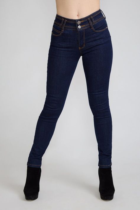 Jeans Pitillo Azul Tiro Alto Tentation-1