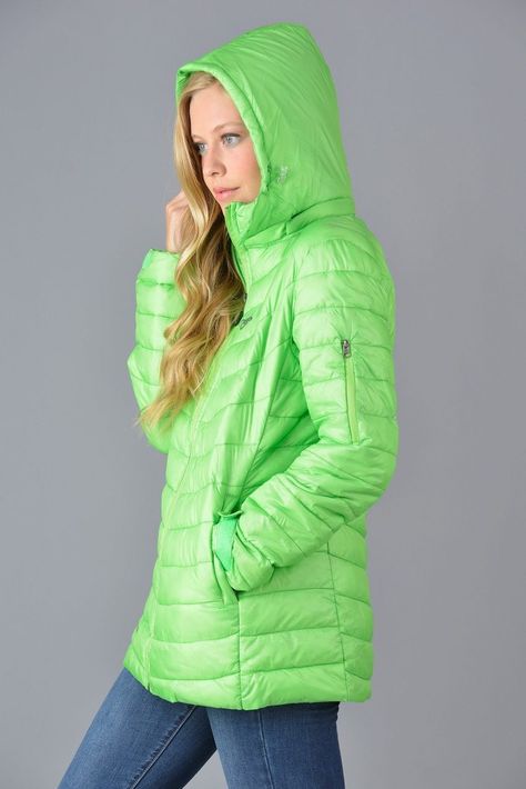 Parka cadera cuello piel verde-1