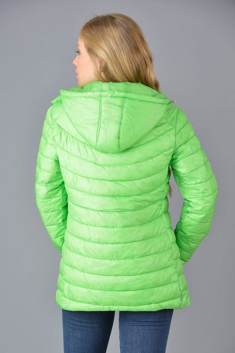 Parka cadera cuello piel verde-2