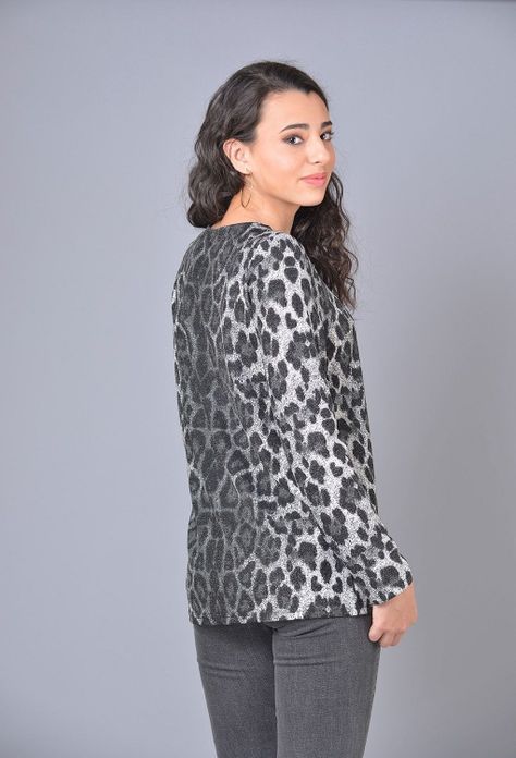 Polera animal lurex negro-1