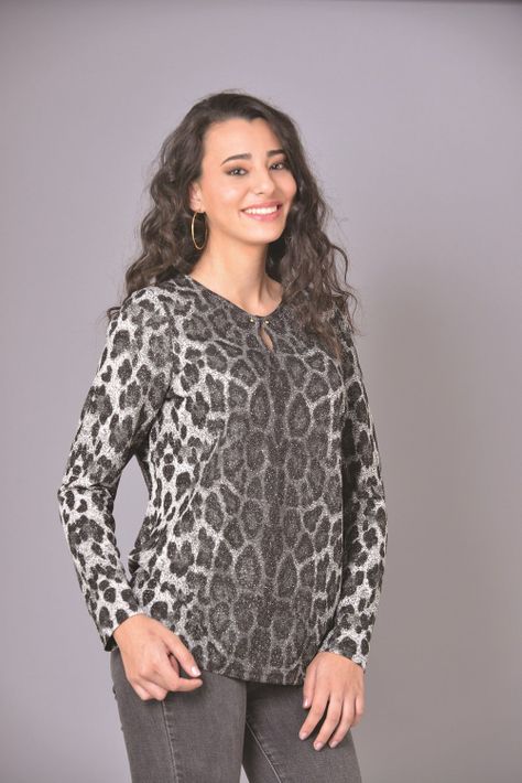 Polera animal lurex negro-2