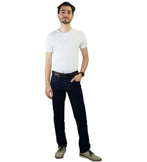 Jeans tiro alto semi recto-0