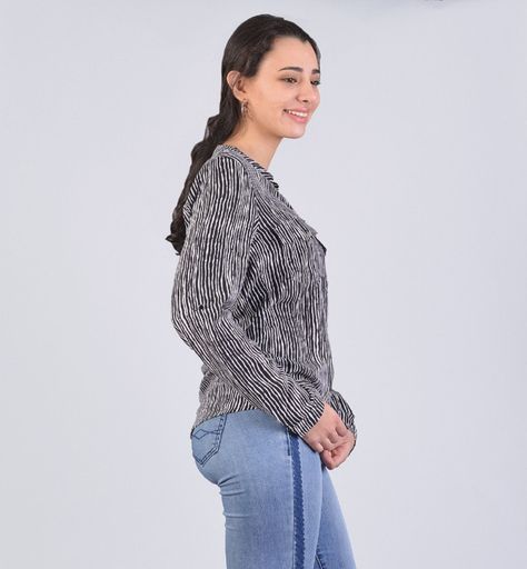 Blusa rayas negro-1