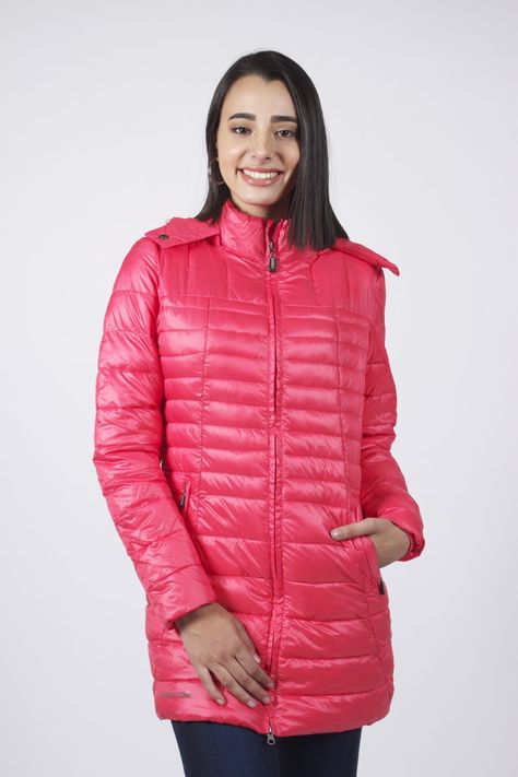 Parka larga coral-0