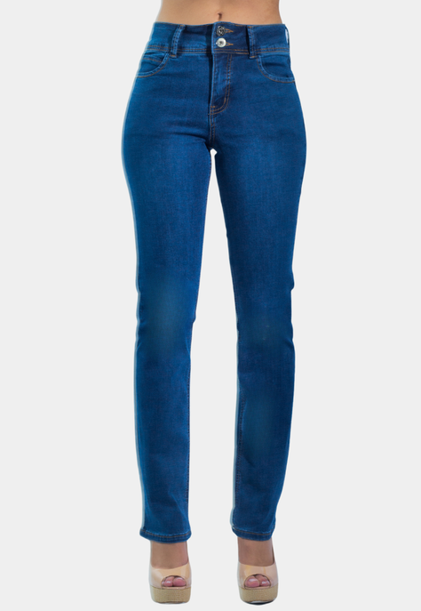 Jeans Recto Clasico Azul Tentation-0