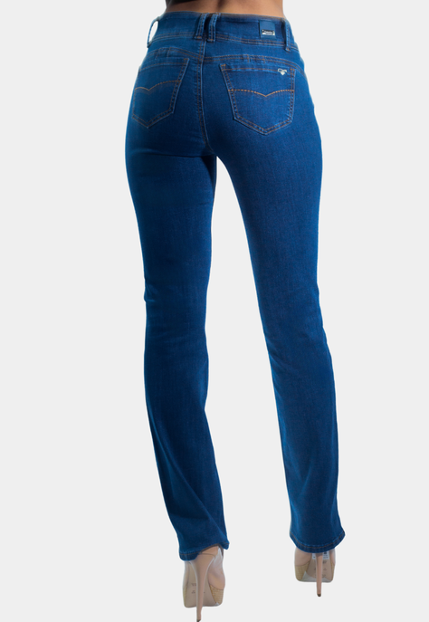 Jeans Recto Clasico Azul Tentation-2