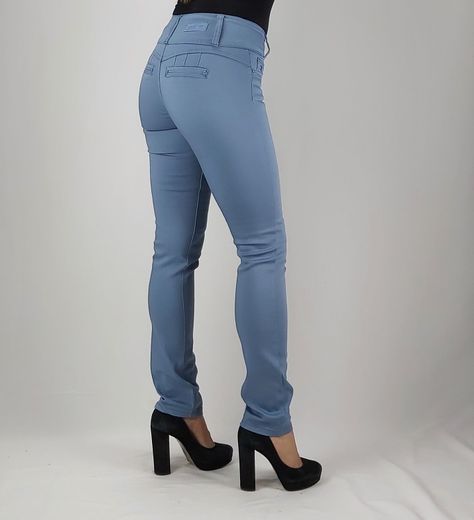 Pantalon gab t.a estampado pitillo celeste-1