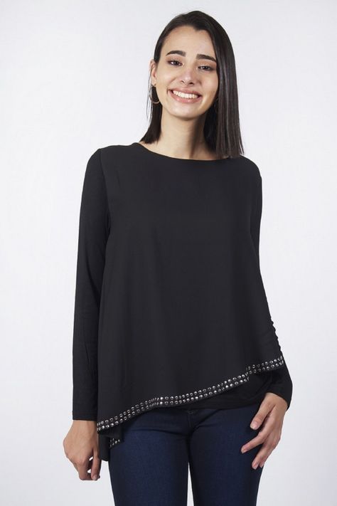 POLERA TRAPECIO TACHAS-2