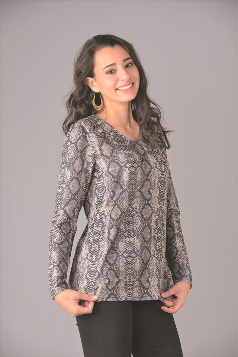Polera serpiente lurex negro-0