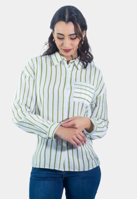 Blusa Rayas Verde Tentation-0