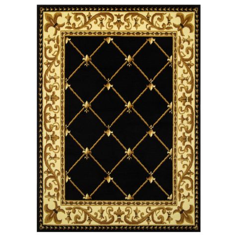 Alfombra Kashan King 503 Negra 153 x 213 cm-0