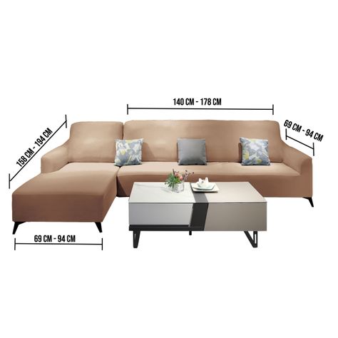 Funda Para Sofa Forma en L Café -1
