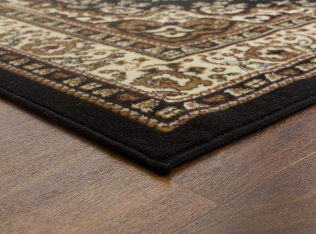 Alfombra Pasillo Kashan King 504 Negra 61 x 213 cm-4