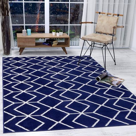 Alfombra Kashan King Azul Marino 153 x 213 cm-1