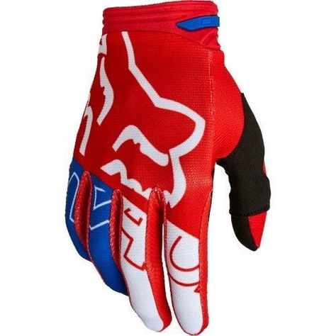 Guantes FOX 180 SKEW Rojo Azul-0