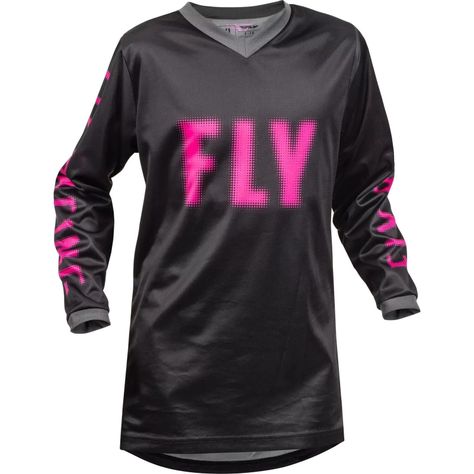 Jersey Niña FLY RACING F-16 Negra Rosa-0