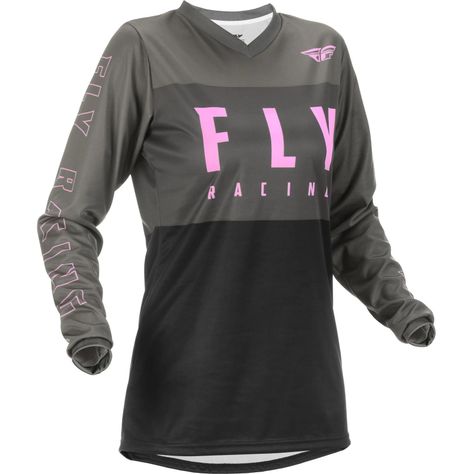 Jersey Niña FLY RACING F-16 Gris Rosa-0