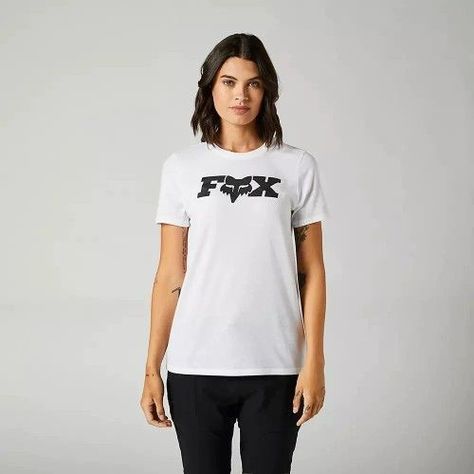 Polera Mujer FOX Manga Corta BRACER Blanco-0