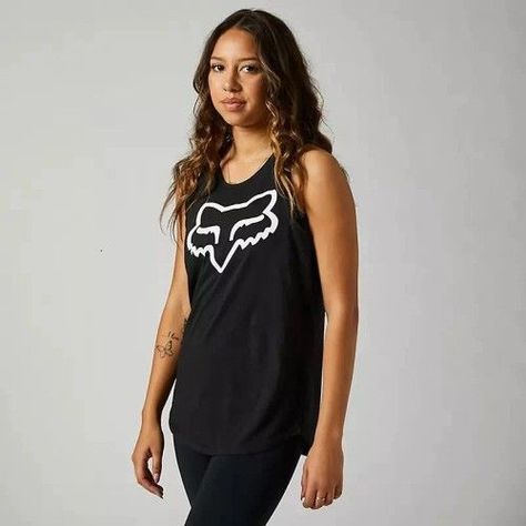 Polera Mujer FOX Sin Manga BOUNDARY Negro-2