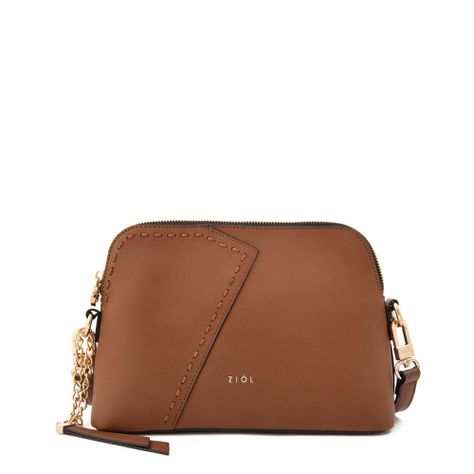 Cartera bandolera mediana biel café-0