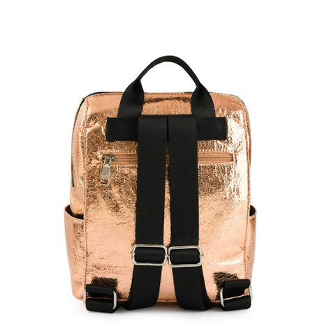 Mochila mediana calandi rosa metalico-2