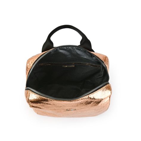 Mochila mediana calandi rosa metalico-3