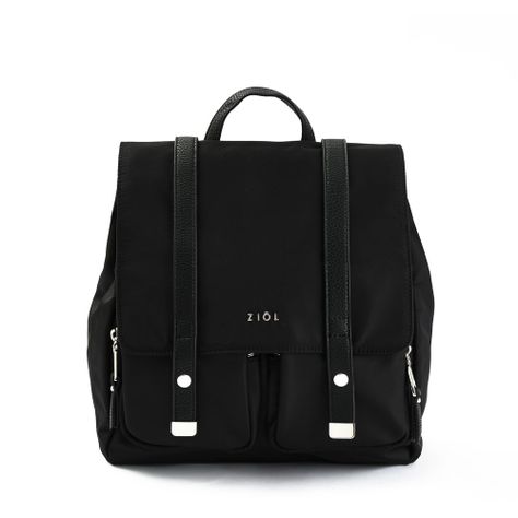 Mochila con tapa mediana erzurum negro-0