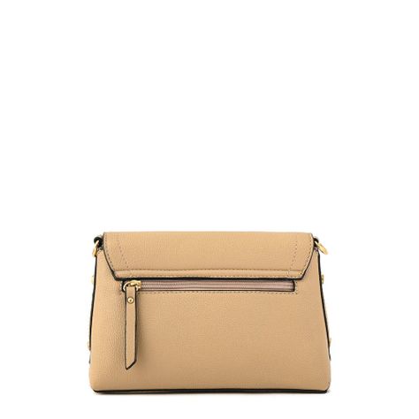 Cartera bandolera con tapa pequeña griselda beige-2