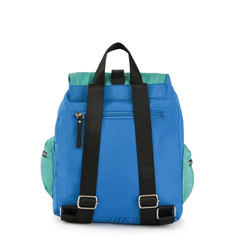 Mochila con tapa mediana abie azul-2