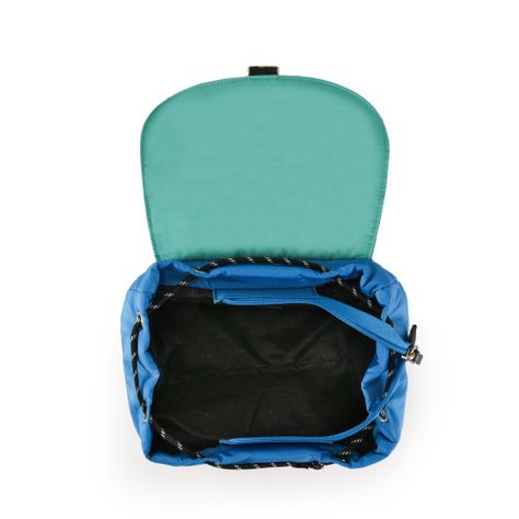 Mochila con tapa mediana abie azul-3