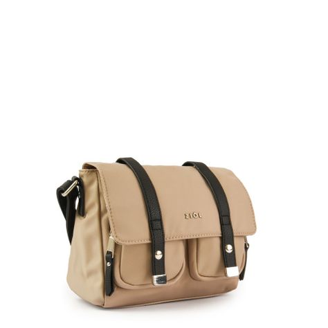 Cartera bandolera con tapa mediana erzurum taupe-1