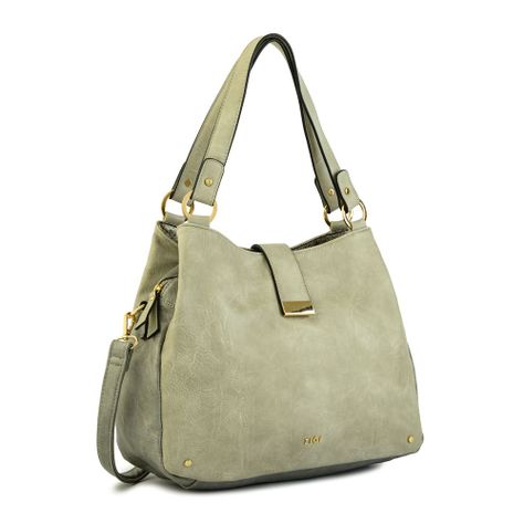 Cartera dos asas tres divisiones mediana alida gris-1