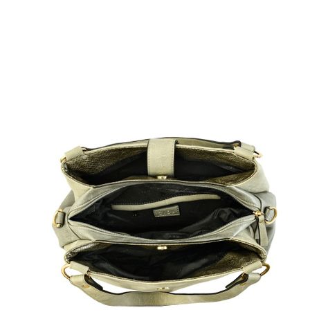 Cartera dos asas tres divisiones mediana alida gris-3