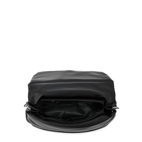 Cartera bandolera con tapa mediana silvi negro-3