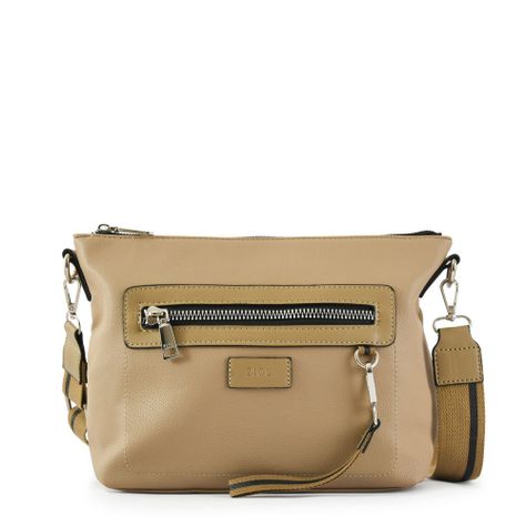 Cartera bandolera mediana tania taupe-0