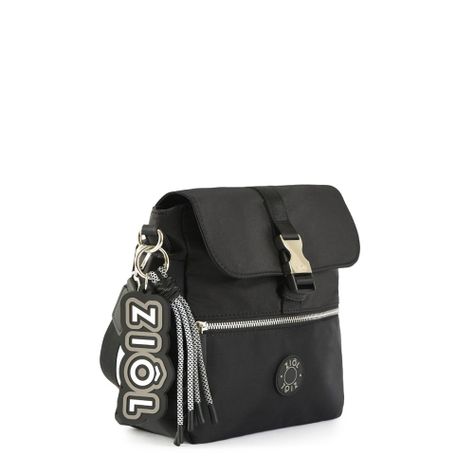 Cartera bandolera con tapa mediana tavira negro-1