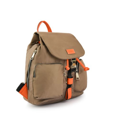 Mochila con tapa mediana corvette taupe-1