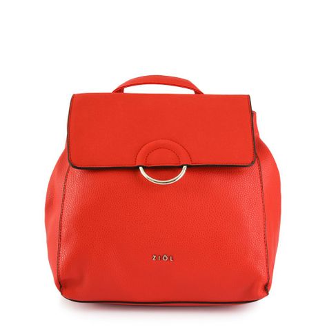 Mochila con tapa mediana sophie rojo-0
