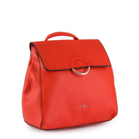 Mochila con tapa mediana sophie rojo-1