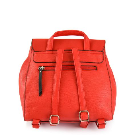 Mochila con tapa mediana sophie rojo-2